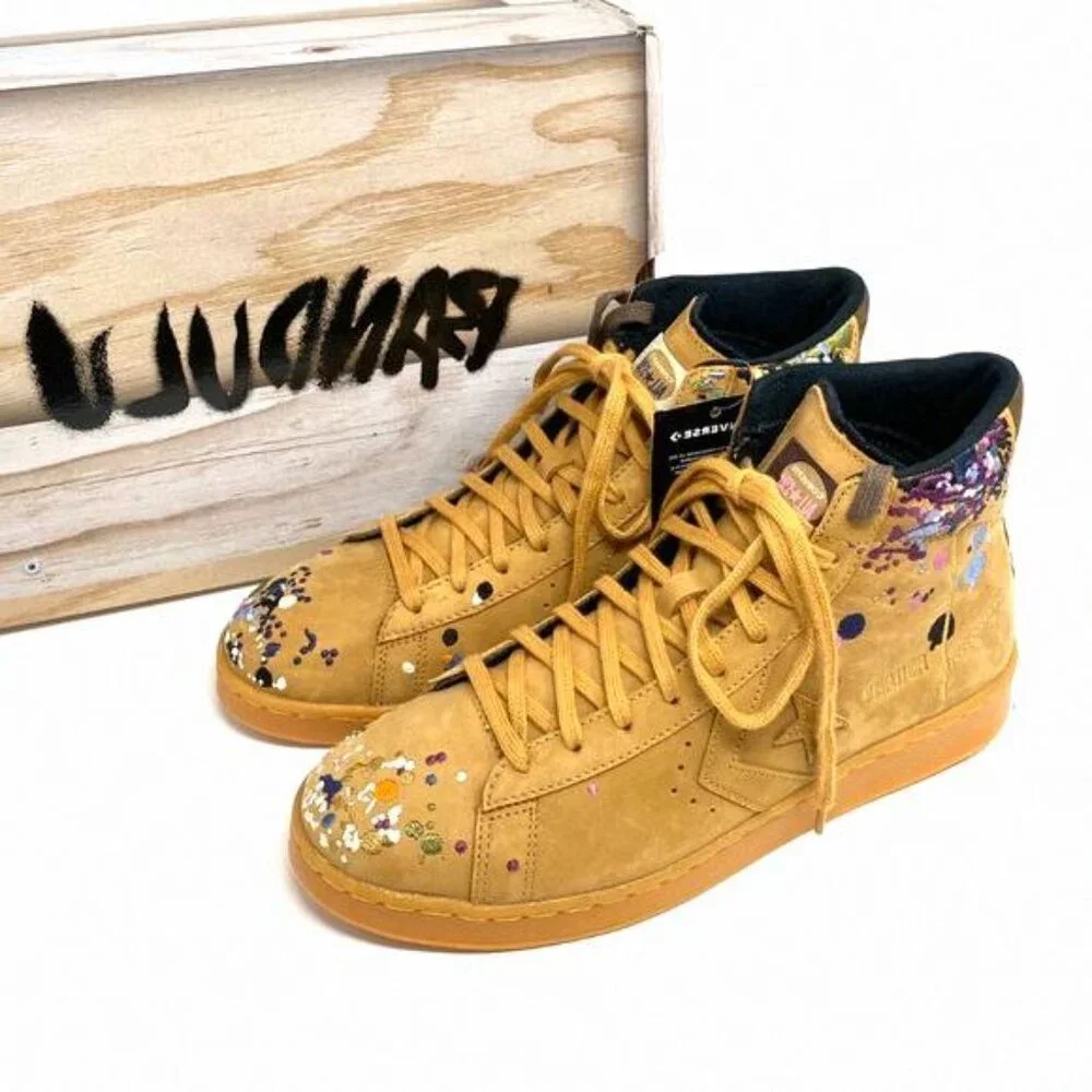 💖MEGA SALE💖Converse X Bandulu Shoes Men's Pro Leather 169908C Suede Honey Mid